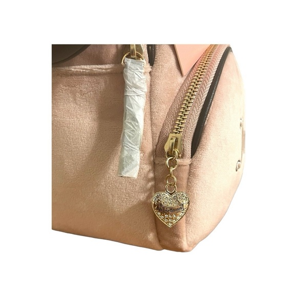 Juicy Couture Dusty Blush Velour Queen Of Everything Backpack NWT - Picture 3 of 10